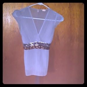Miss me blouse super adorable sheer light blue!!!@